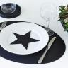 Sorte ovale dækkeservietter til middagsbordet Sej Design