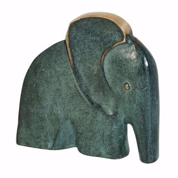 Bronzefigur elefant højde 11 cm