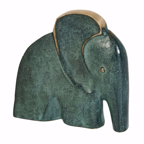 Billede af Bronzefigur Elefant 11 cm. Elefant figur i massiv bronze 1199,- kr. Kunstner Reimund Schmelter.