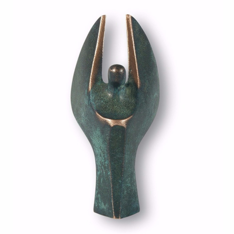 Billede af Bronzefigur Engel mini, 7 cm. Gaveide engel figur kr. 449,-. Hurtig levering, afsendes 0-1 hverdag!