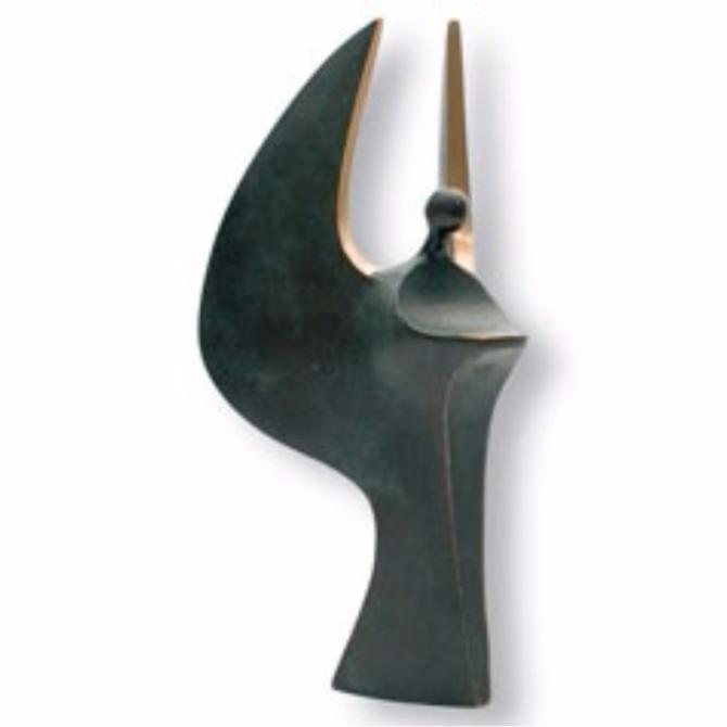 Bronzefigur stor engel 24 cm