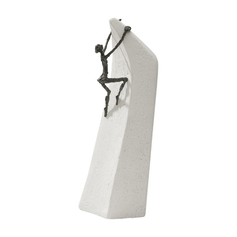 Bronzefigur Alt er Muligt på hvid sten, højde 30cm. Gaveide 1599,- kr. Jubilæumsgave eller receptionsgave. billede