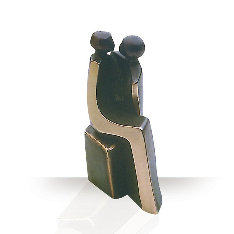 Bronzefigur Samhørighed, 13 cm. Gave til den du elsker 1599,- kr. "Tosomhed" ide som bryllupsgave. billede