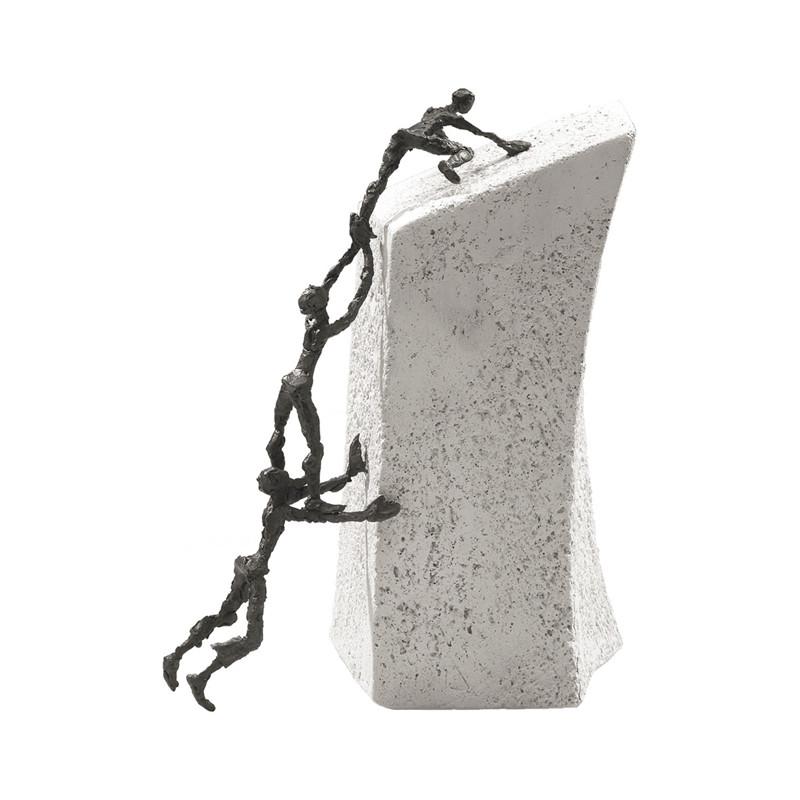 Bronzefigur Sammen når vi længst, 25 cm. Kunstner Luise Kött-Gärtner. Gave til chef eller kollega.