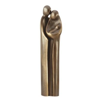 Bronzefigur med titel Nyfødt, 13 cm