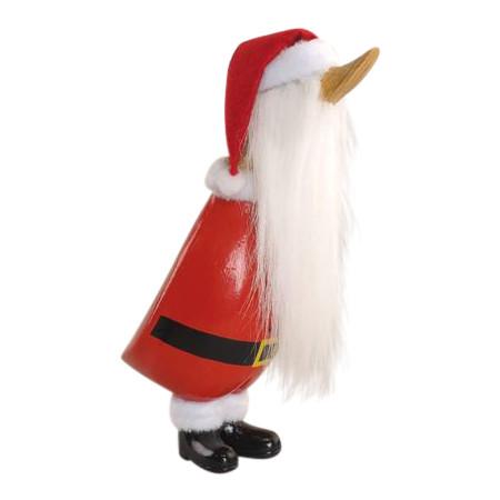 Dcuk juleand med rødt tøj og langt skæg, 22 cm