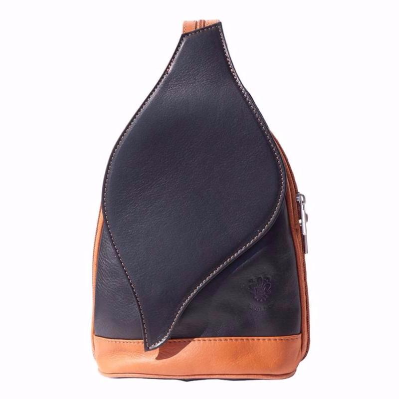 Human Vind fantastisk Skind rygsæk til kvinder i sort med lysebrun | Køb her 499 kr.