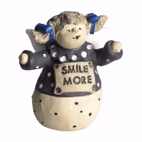 Billede af Engel figur - "Smile more" - 7 cm