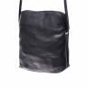 Lille sort læder taske til kvinder i ungdommelig stil