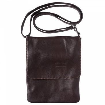 Mørkebrun lædertaske til kvinder