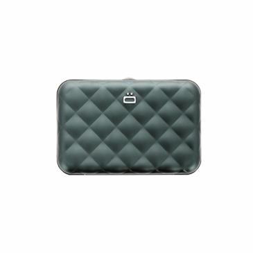 Ögon - Moderne kreditkort holder i platinium - Quilted Button