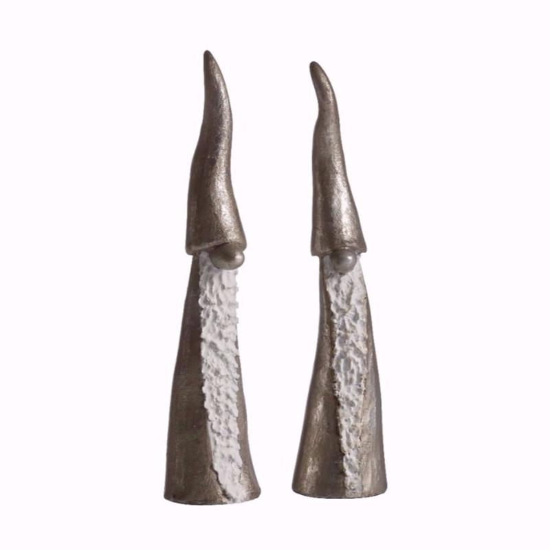 Nääsgränsgården - Tall Santa silver 2 stk H.15cm