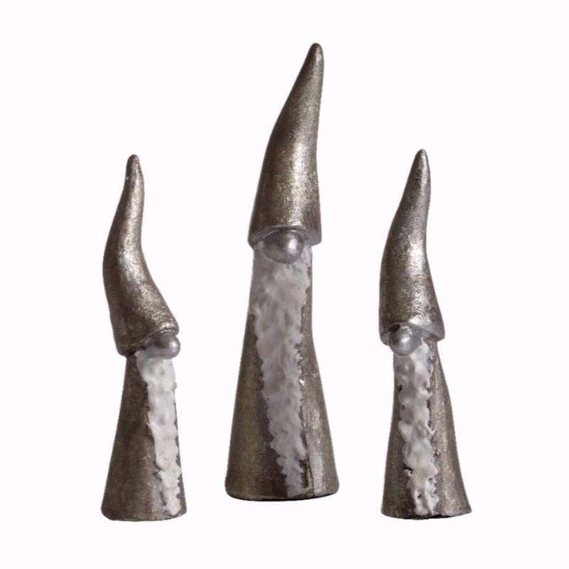 3 små lange nisser - sølv billede