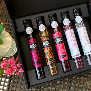 Jim og Tony - Gin og ginlikør i gaveæske, 5 x 60ml