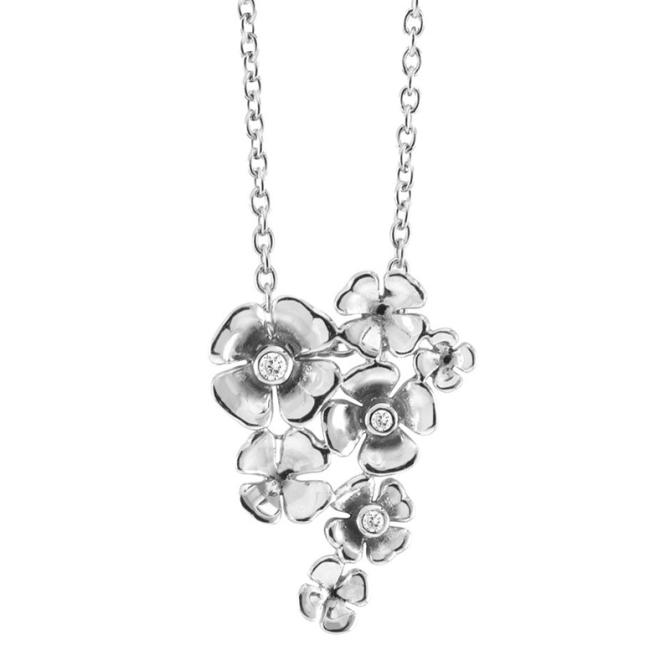 Rabinovich - Sølvhalskæde med blomster - Marigold