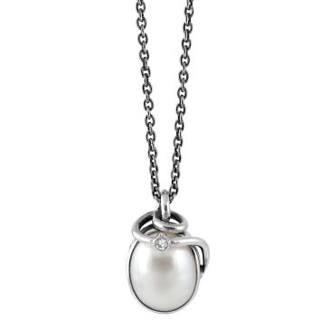 Rabinovich - Halskæde i sølv med perle - Majestic White