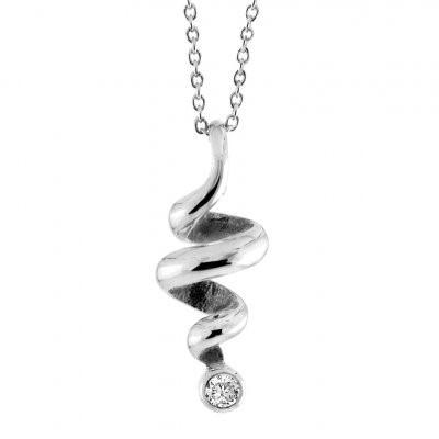 Rabinovich - Sterling sølvhalskæde med lille topas sten - Curly Diva