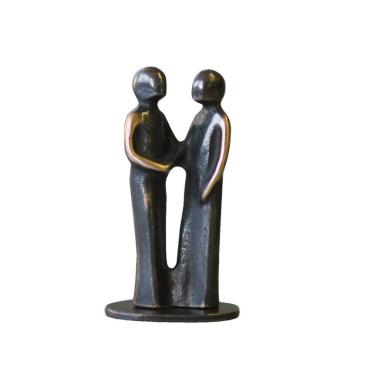 Lille bronzefigur af Kerstin Stark - Jeg takker dig, højde 8 cm