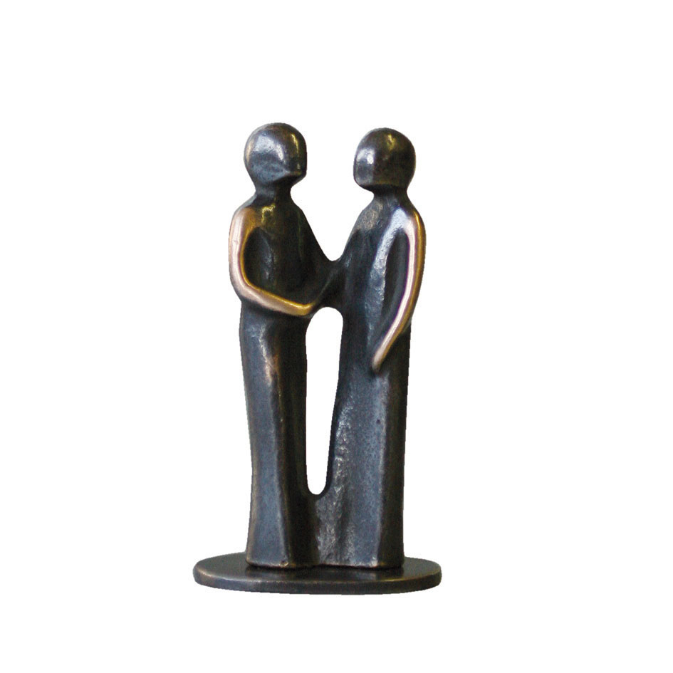 Billede af Lille bronzefigur jeg takker dig, højde 8 cm. Kunstner Krestin Stark. Hurtig levering. hos De 9 Muser