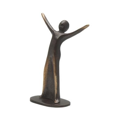 Lille bronzefigur Glæde 7,5 cm kunstner Kerstin Stark