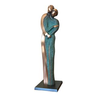 Bronzefigur kærlighed par lykkelig sammen 27,5 cm høj