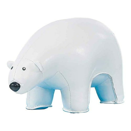 Züny isbjørn i hvid, 2 størrelser. Flot som dørstopper dyr, som bogstøtte eller til pynt. - størrelse Mini