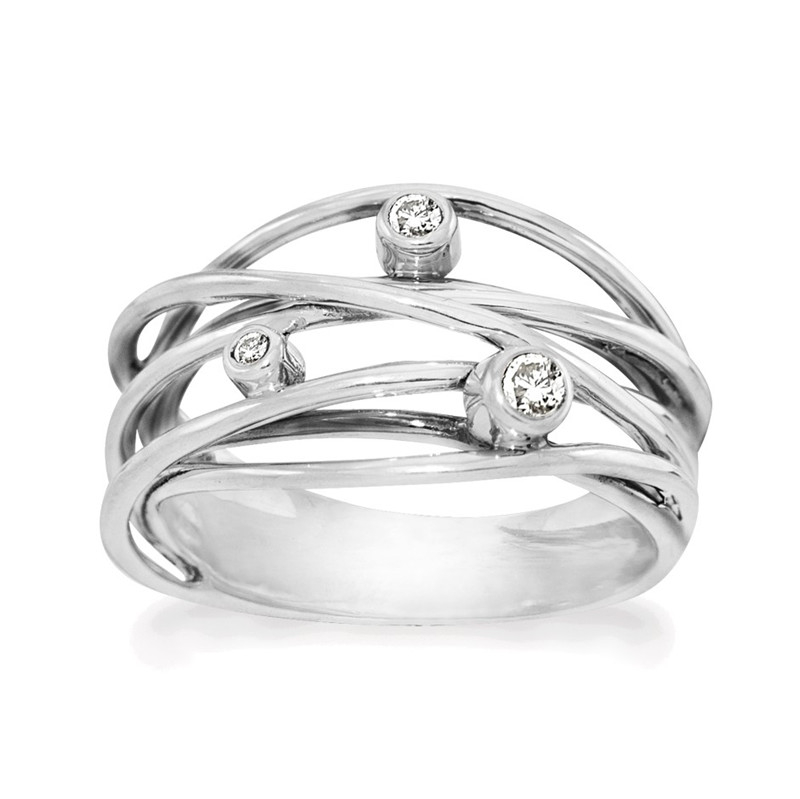 Rabinovich sølvring med hvid topas. Serien Sparkling Dream.  - størrelse 54