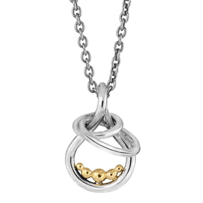 Rabinovich sølv halskæde med guldkugler - Golden Bubbles