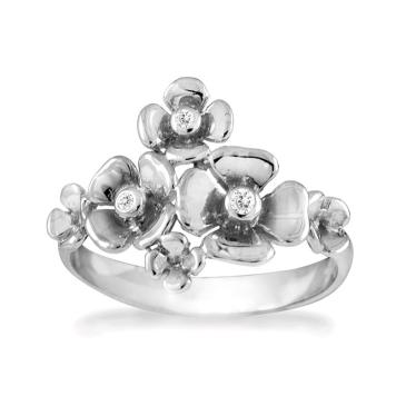Rabinovich blomster ring i sterling sølv - Marigold