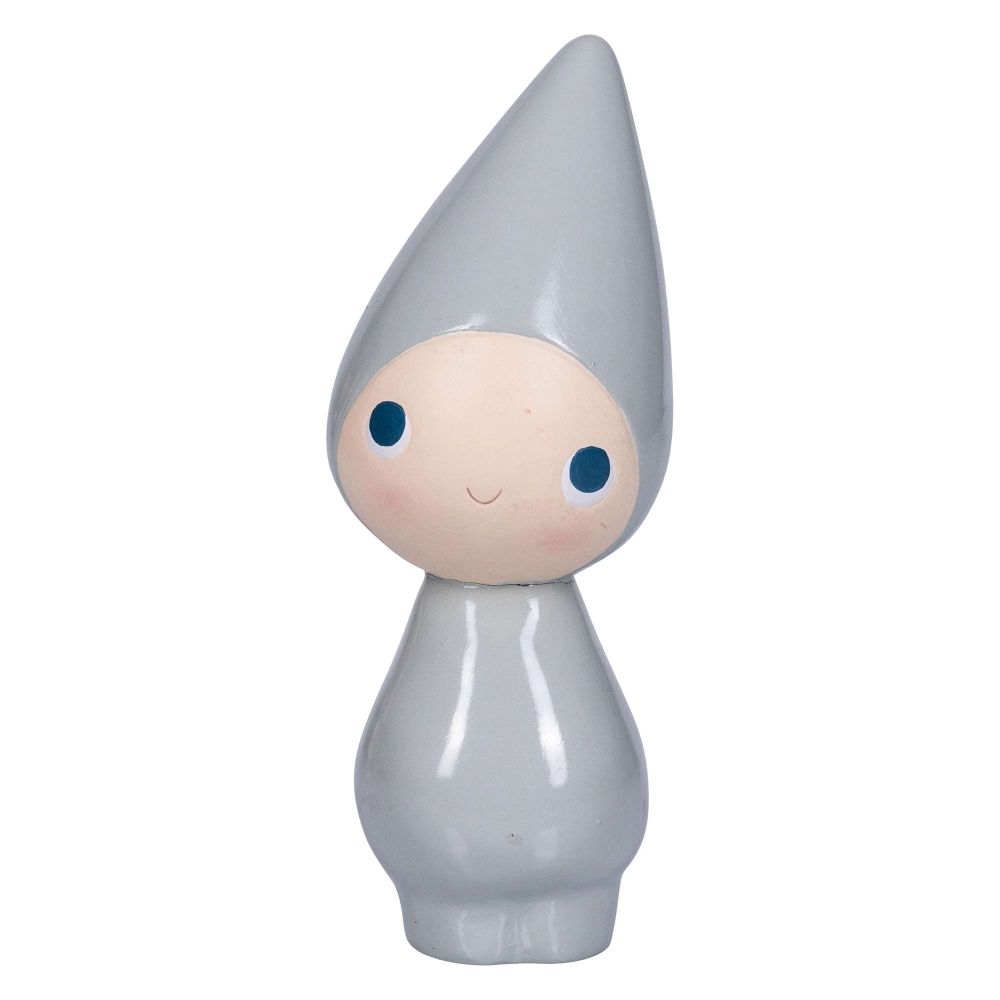 Billede af Peggy - Fin figur med store øjne, 11 cm - sort, grå eller hvid - figur Peggy smilende