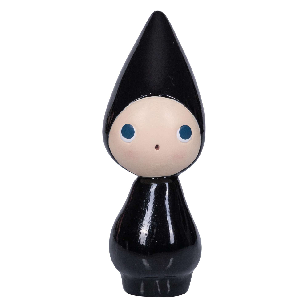 Billede af Peggy - Fin figur med store øjne, 11 cm - sort, grå eller hvid - figur Peggy nysgerrrig