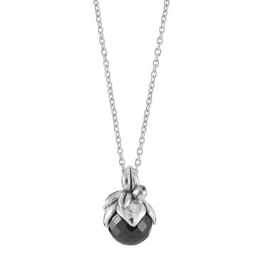 Sølv halskæde med sort spinel - Inner Secret Rabinovich smykker
