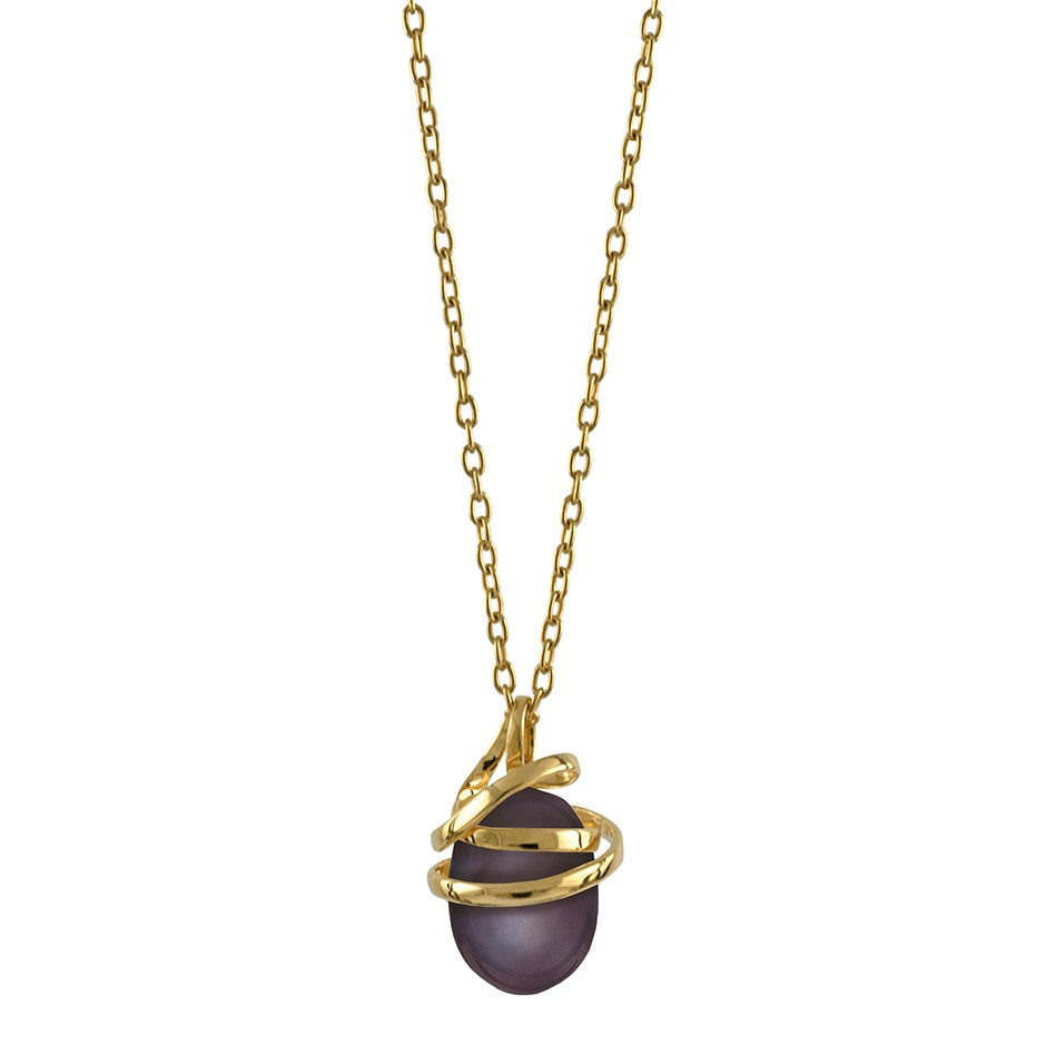 Rabinovich - 14 kt. guldvedhæng med Peacock perle - Serpentine