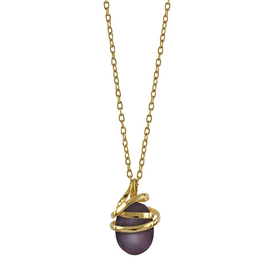 Rabinovich - 14 kt. guldvedhæng med Peacock perle - Serpentine