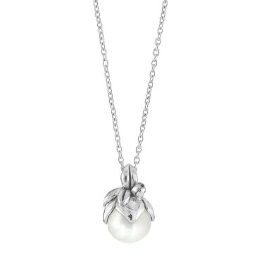 Sølvhalskæde med hvid perle vedhæng Inner Secret Rabinovich