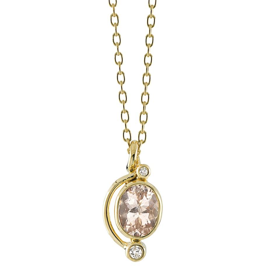 Rabinovich - Guldvedhæng med morganite - Sunrise