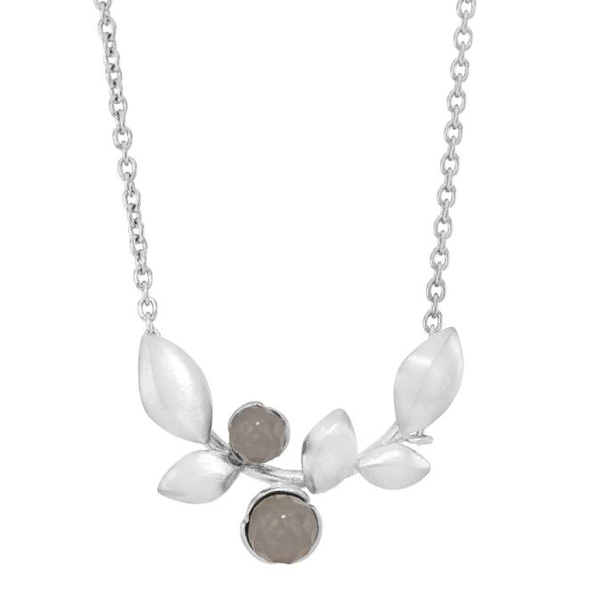 Sterling sølv halskæde med grå månesten Rabinovich smykker