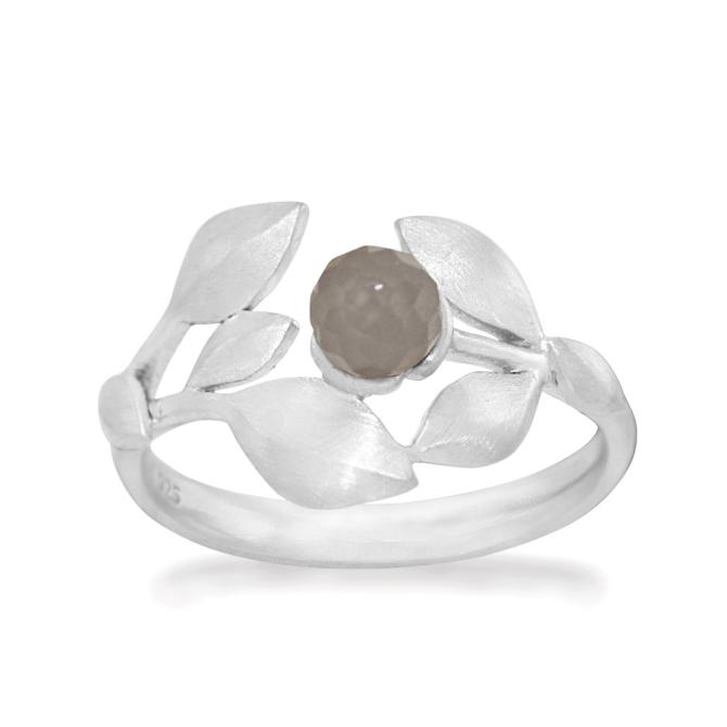 Mat sterling sølv ring med grå månesten Rabinovich Smykker