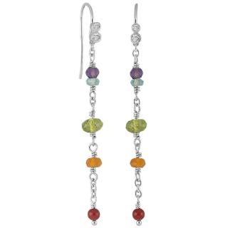 Øreringe med farvede sten sterlingsølv Rabinovich