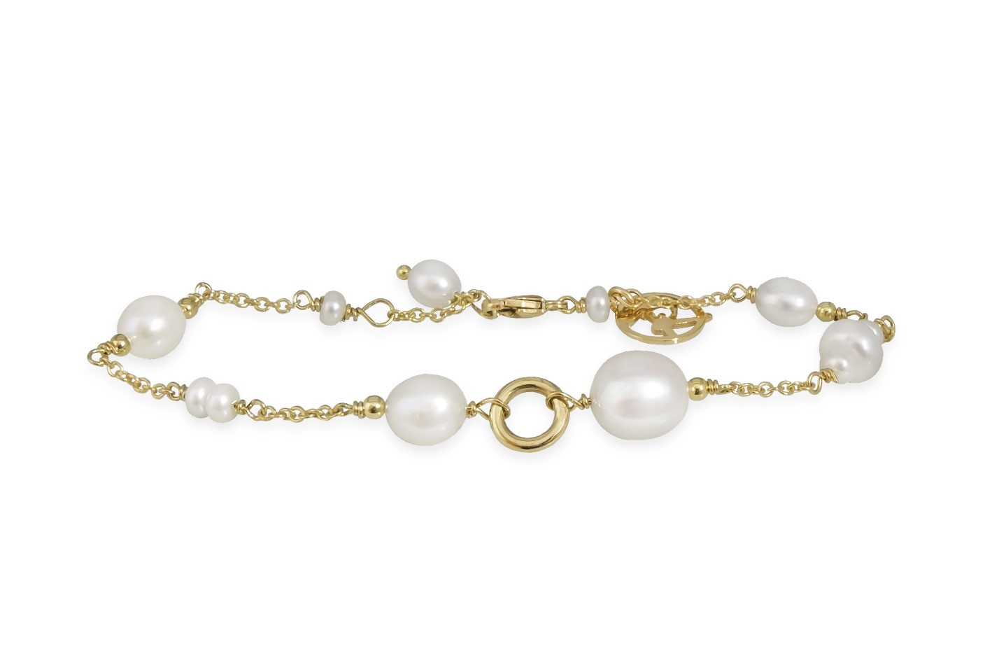 Rabinovich Armbånd Forgyldt Med Hvide Perler Melrose