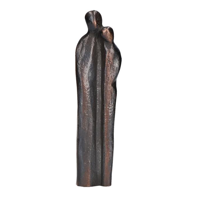 Bronzefigur par søjle 18,5 cm