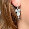 Ocean Crush sølv øreringe med blå sten Rabinovich smykker