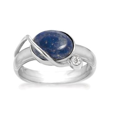 Sølv ring med blå sten lapis Rabinovich smykker