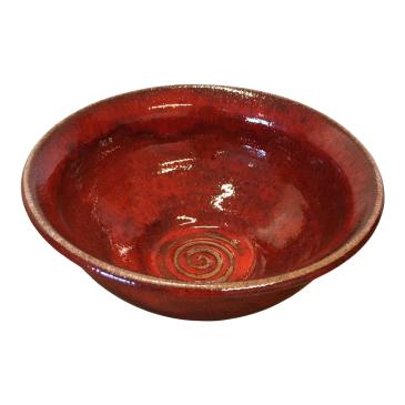 Håndlavet rød keramik skål