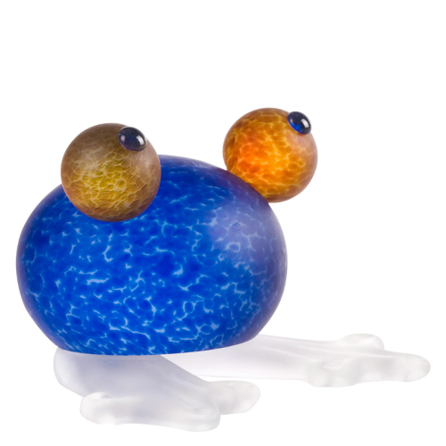 Billede af Borowski frø, blå - Unik figur i glas