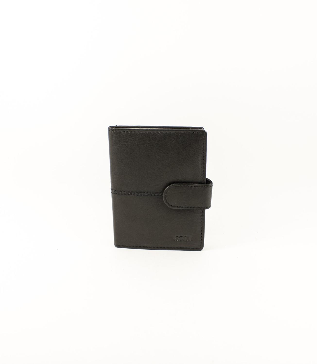 Kortholder i læder, sort