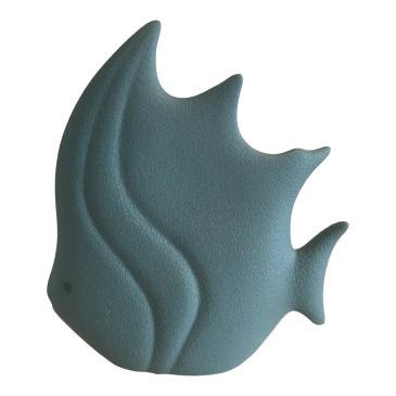 Fisk håndlavet italiensk keramik, blå højde 28 cm