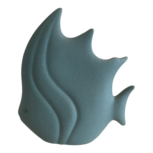 Billede af Fisk - Håndlavet italiensk keramik, blå