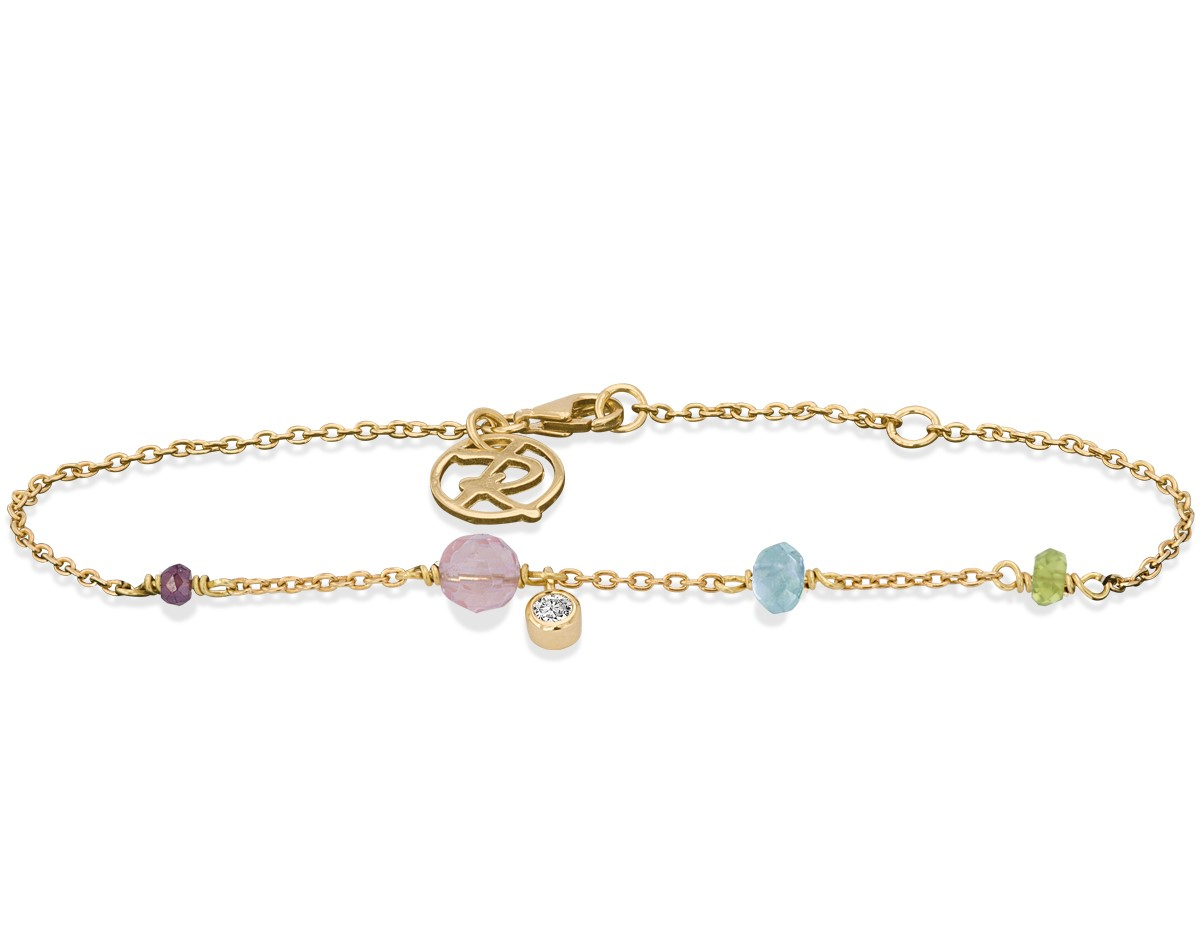 Rabinovich Armbånd Med Farvede Sten Forgyldt Minetta