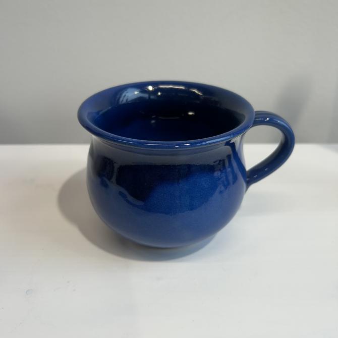 Keramik krus med hank koboltblå håndlavet